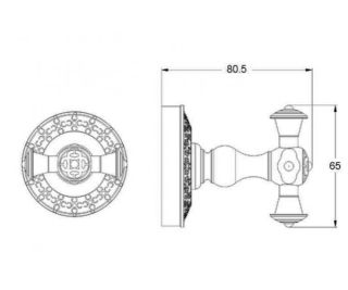 Крючок двойной Zorg Antic AZR 02 BR цвет бронза